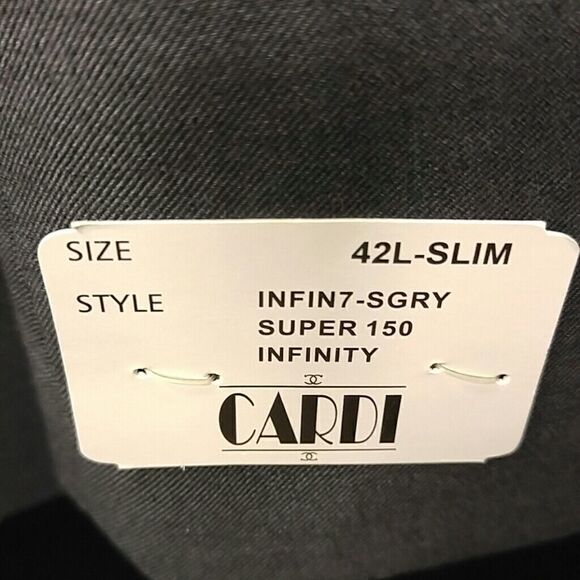 MEN'S CARDI INT.  STEEL GREY SLIM FIT TUXEDO 42L - Picture 6 of 8